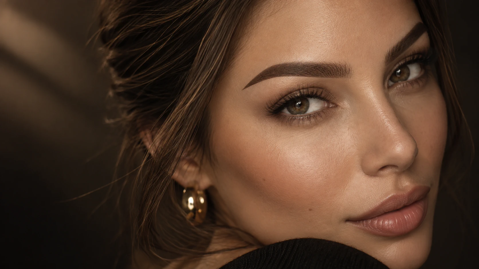 Permanent makeup with ombré brows, eyeliner and lip blush